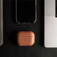 Accezz Cover in vera pelle  Apple Airpods 1 / 2 - Cognac