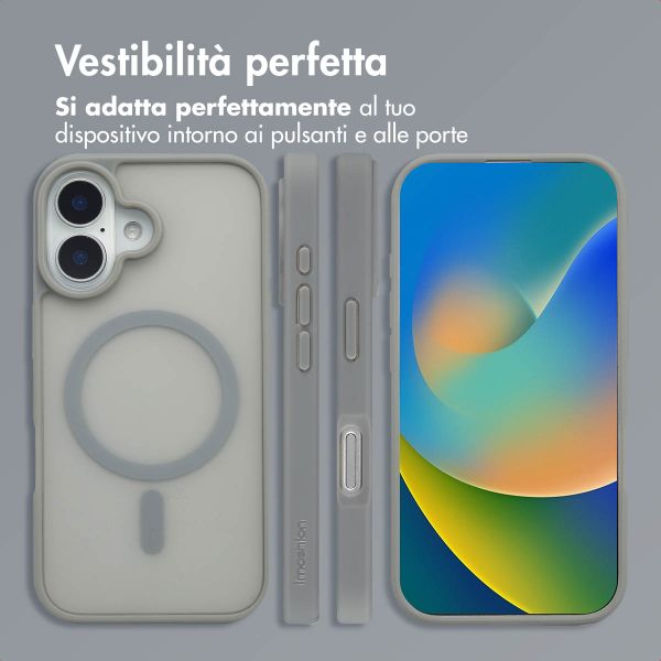 imoshion Cover posteriore Color Guard con MagSafe Apple iPhone 16 - Grigio