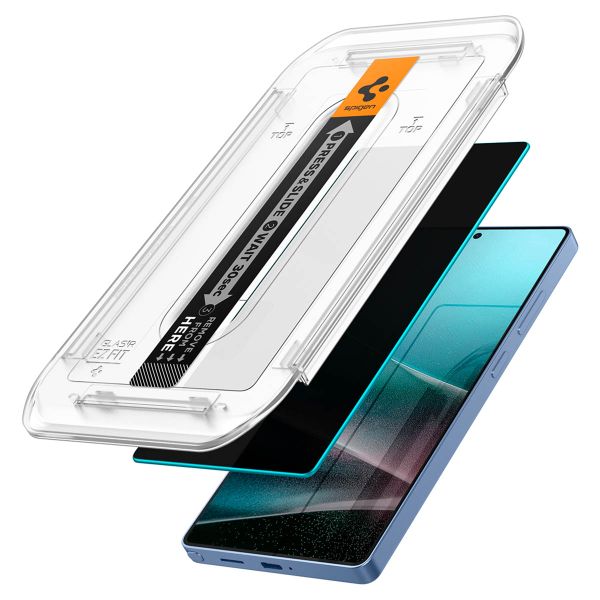 Spigen Vetro temperato privacy GLAStR EZ Fit + Applicatore - confezione da 2 Samsung Galaxy S25 Ultra