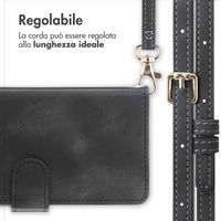 imoshion Cover a libro con Cordino Samsung Galaxy A25 (5G) - Nero