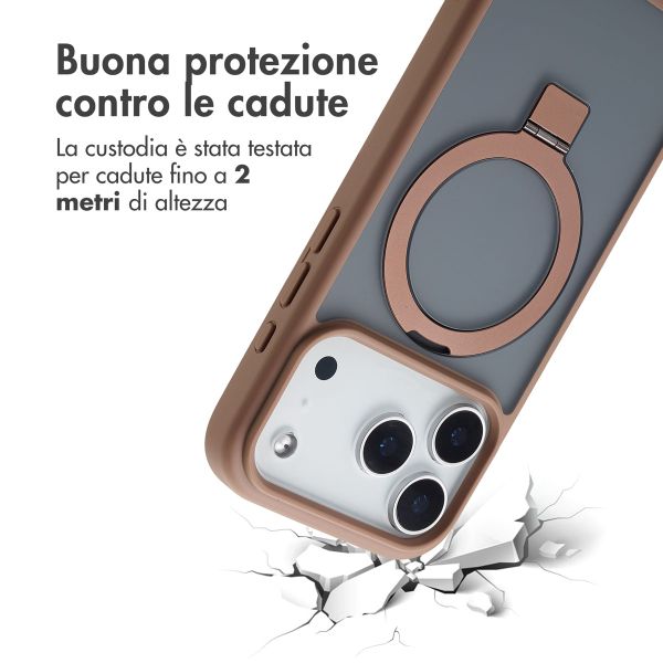Accezz Cover con anello e supporto con MagSafe Apple iPhone 17 Pro Max - Marrone