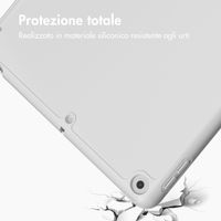 Accezz Cover a libro in silicone Smart Apple iPad 9 (2021) 10.2 pollici / iPad 8 (2020) 10.2 pollici / iPad 7 (2019) 10.2 pollici - Grigio