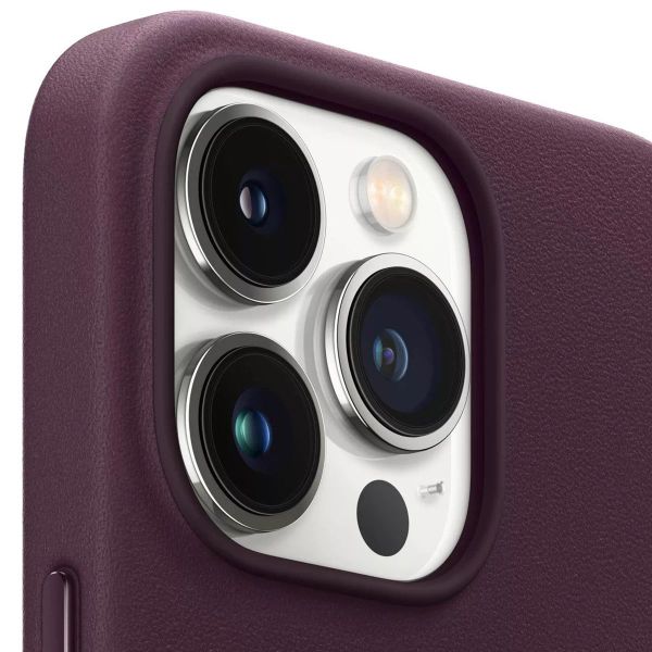Apple Cover in Pelle MagSafe iPhone 13 Pro - Dark Cherry