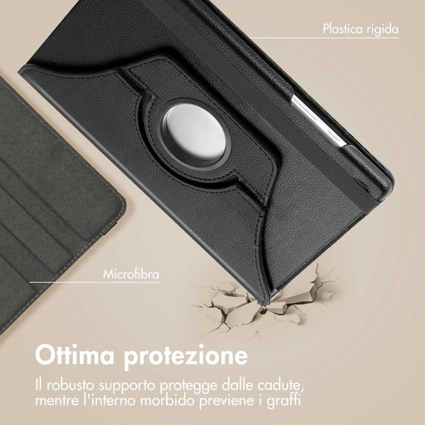 imoshion Cover Girevole a 360° Samsung Galaxy Tab A9 8.7 pollici - Nero