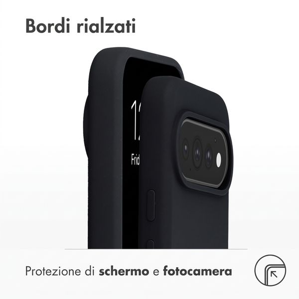Accezz Cover in silicone liquido con MagSafe Google Pixel 11 / 11 Pro / 10 / 10 Pro - Nero