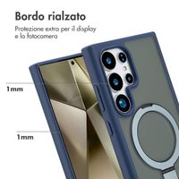 Accezz Cover con anello e supporto con MagSafe Samsung Galaxy S24 Ultra - Blu