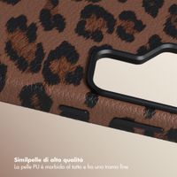 Selencia Cover Sabi Stampa pantera con MagSafe Samsung Galaxy S26 Ultra - Mocha Brown