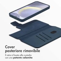 Accezz Cover in pelle 2 in 1 con MagSafe Samsung Galaxy S25 Plus - Nightfall Blue