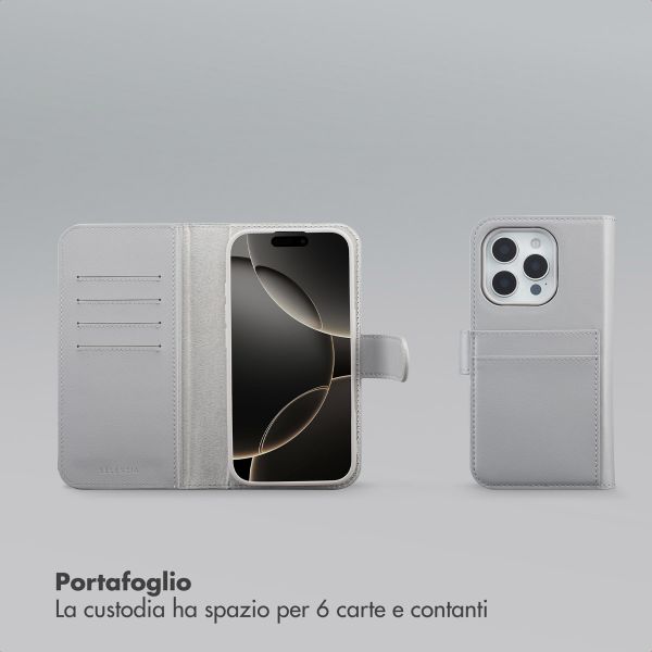 Selencia Libreria rimovibile Olyn con MagSafe Apple iPhone 16 Pro - Grigio