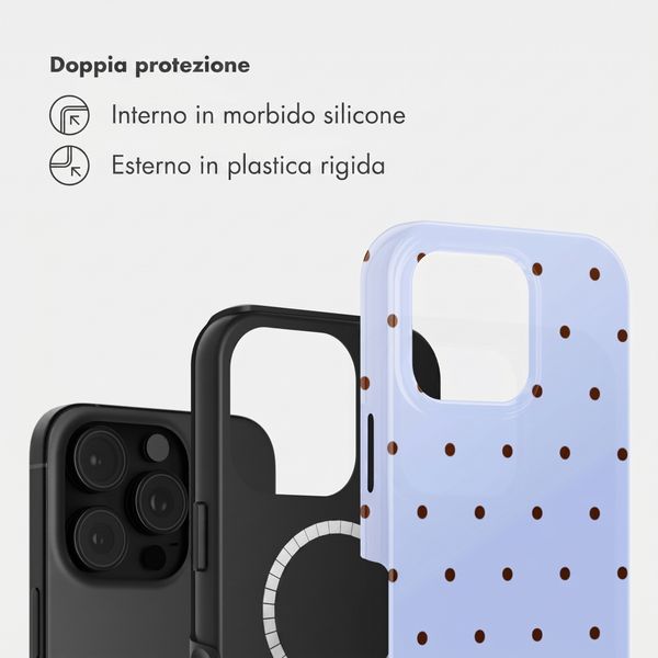 Selencia Cover posteriore Vivid con MagSafe Apple iPhone 16 Pro - Happy Dots Digital Sky