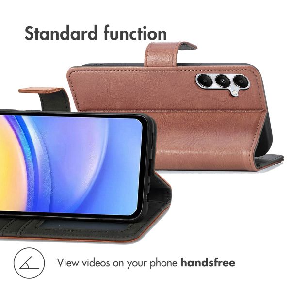 imoshion Cover a libro di Lusso Samsung Galaxy A15 (5G/4G) - Marrone
