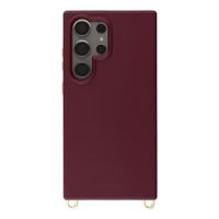 Selencia Cover posteriore Rivièra con MagSafe con ganci rimovibili Samsung Galaxy S24 Ultra - Bold Burgundy