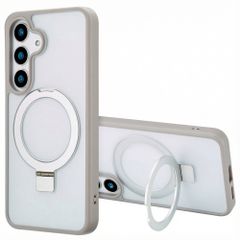 Accezz Cover con anello e supporto con MagSafe Samsung Galaxy S25 Plus - Grigio
