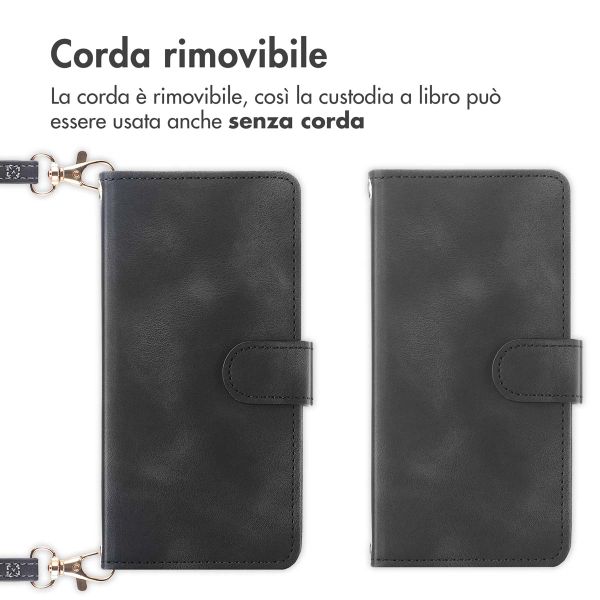imoshion Cover a libro con Cordino Samsung Galaxy A25 (5G) - Nero