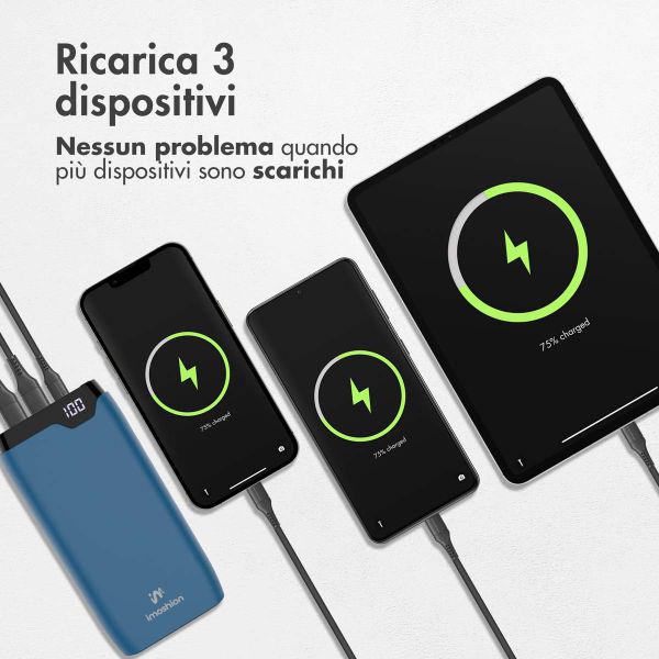 imoshion Powerbank - 20.000 mAh - Quick Charge e Power Delivery - Blu