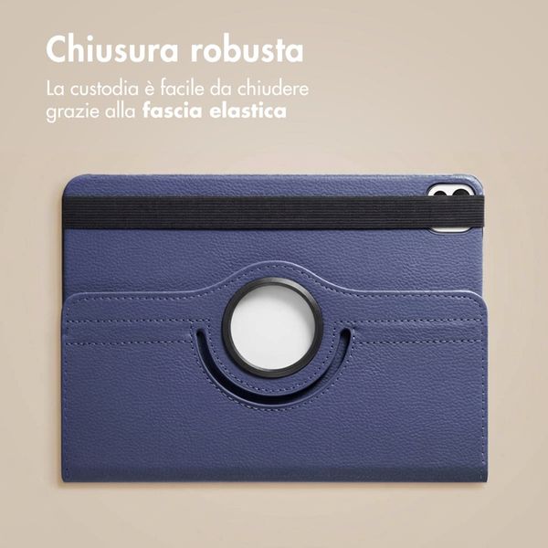 imoshion Cover Girevole a 360° Apple iPad Air 11 pollici (2026) M4 / (2025) M3 / (2024) M2 / Air 5 (2022) / Air 4 (2020) / Pro 11 (2018/2020) - Blu scuro