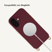 Selencia Cover posteriore Rivièra con MagSafe con ganci rimovibili Apple iPhone 16 - Bold Burgundy