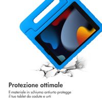imoshion Cover Antishoc Speciale Bambini con Manico iPad 10.2 (2019 / 2020 / 2021) - Blu