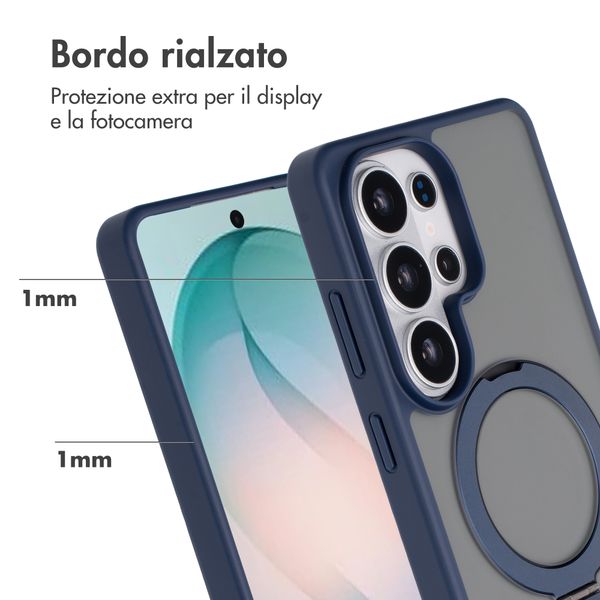 Accezz Cover con anello e supporto con MagSafe Samsung Galaxy S26 Ultra - Blu