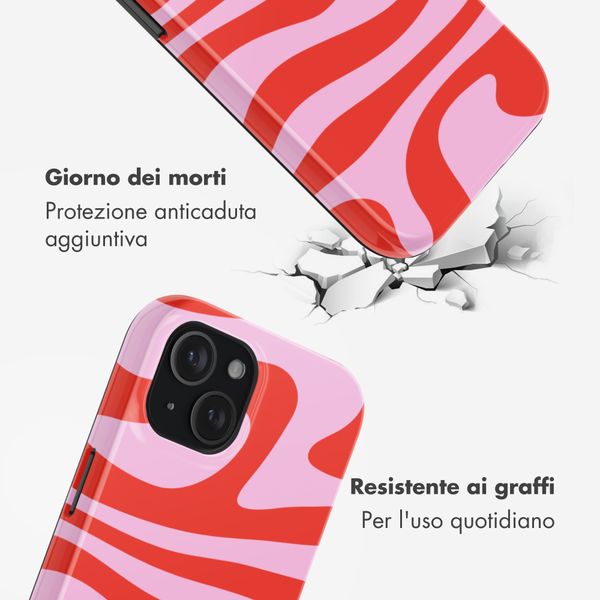 Selencia Cover posteriore Vivid con MagSafe Apple iPhone 15 - Dream Swirl Pink