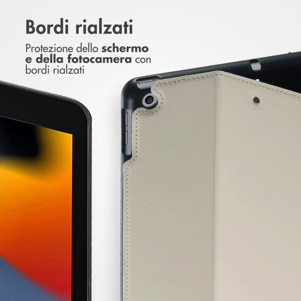 Accezz Cover Tablet Classica Apple iPad 9 (2021) 10.2 pollici / iPad 8 (2020) 10.2 pollici / iPad 7 (2019) 10.2 pollici - Greige