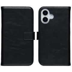 Selencia Cover a libro in vera pelle Apple iPhone 17 - Nero