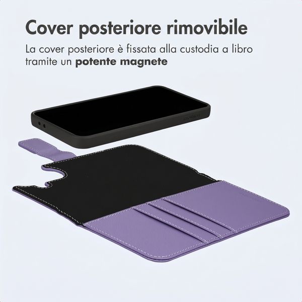 imoshion Cover a libro di lusso 2-in-1 rimovibile Samsung Galaxy A57 (5G) - Viola