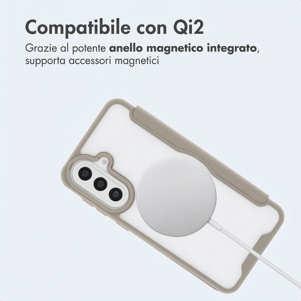 imoshion Bookcase trasparente con MagSafe Samsung Galaxy A57 (5G) - Beige