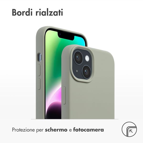Accezz Cover in silicone liquido con MagSafe Apple iPhone 14 / 13 - Cooper Green