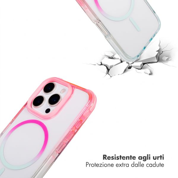 Selencia Cover MagSafe Gradient Apple iPhone 16 Pro - Rosa / Blu