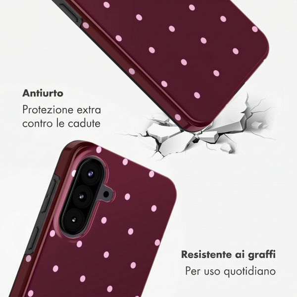 Selencia Cover Posteriore Vivid Samsung Galaxy A57 (5G) - Happy Dots Burgundy