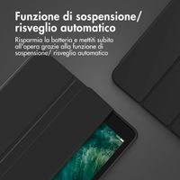 Accezz Cover a libro in silicone Smart Apple iPad 9 (2021) 10.2 pollici / iPad 8 (2020) 10.2 pollici / iPad 7 (2019) 10.2 pollici - Nero
