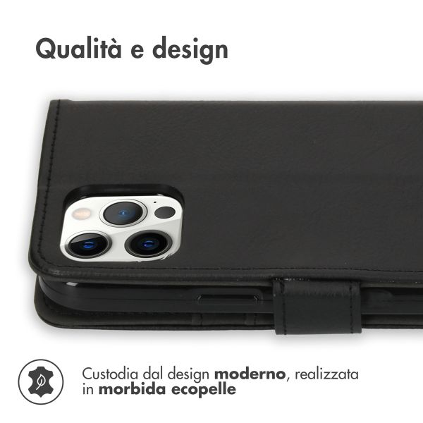 imoshion Cover a libro di Lusso Apple iPhone 12 Pro Max - Nero