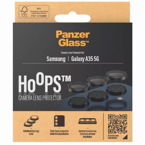 PanzerGlass Pellicole protettive fotocamera Hoops Optic Rings Samsung Galaxy A35 - Nero