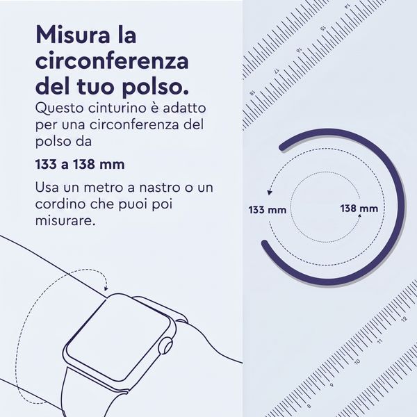 Apple Cinturino Solo intrecciato Apple Watch | 44/45/46/49 mm - Taglia 1 - Light Blue