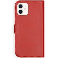 Selencia Cover a libro in vera pelle Apple iPhone 12 Mini - Rosso
