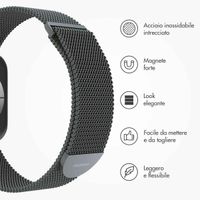 imoshion Cinturino milanese magnetico Apple Watch | 38/40/41/42 mm - Taglia M - Space Grey
