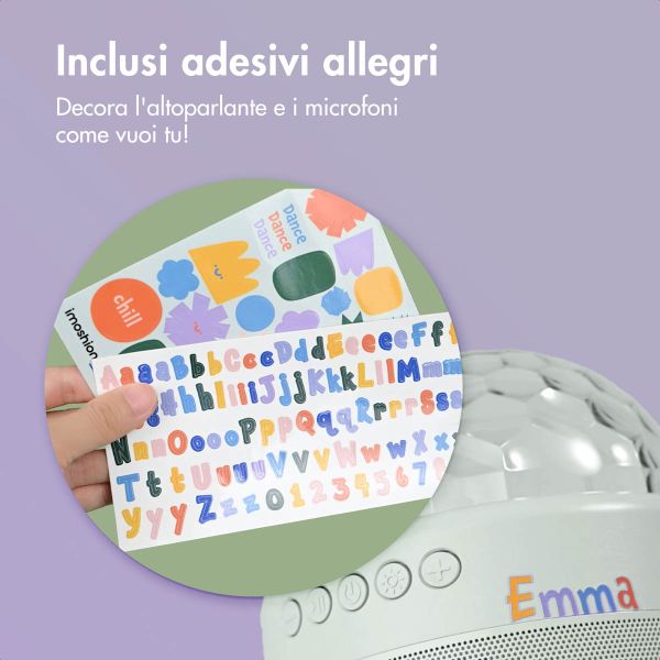 imoshion Sing & Shine Karaoke Set - Altoparlante e 2 microfoni - Lavender Lilac