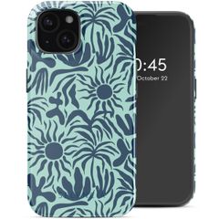 Selencia Cover posteriore Vivid con MagSafe Apple iPhone 15 - Tropical Vibes Light Blue