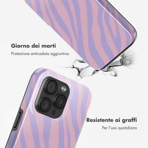 Selencia Cover posteriore Vivid con MagSafe Apple iPhone 15 Pro - Zebra Light Pink Lilac