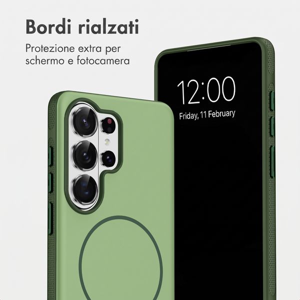 imoshion Cover posteriore Color con Thin MagSafe Ring Samsung Galaxy S26 Ultra - Verde scuro