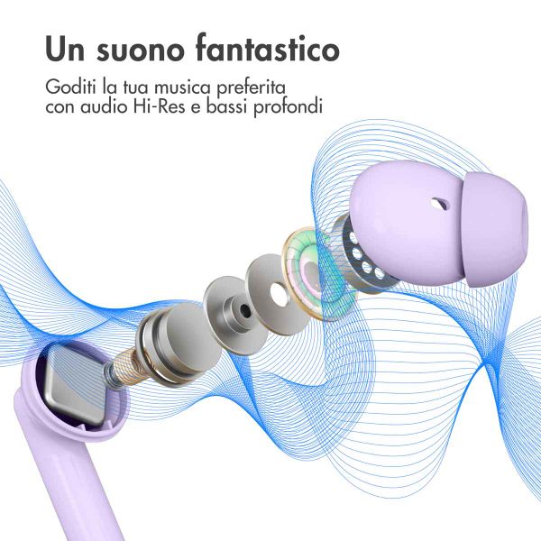 imoshion Aura Pro Auricolari in-ear wireless - Cancellazione attiva del rumore (ANC) - Lavender Lilac