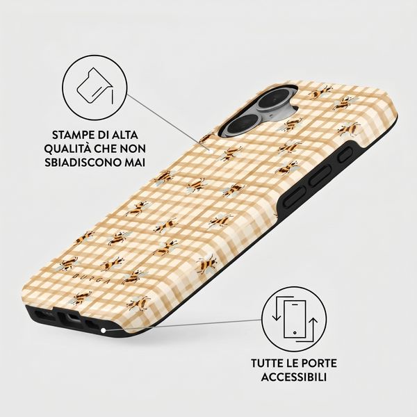 Burga Cover Posteriore Resistente con MagSafe Apple iPhone 16 - Honeycomb