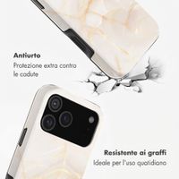 Selencia Cover Posteriore Vivid Apple iPhone 18 Pro - Golden Beige Marble