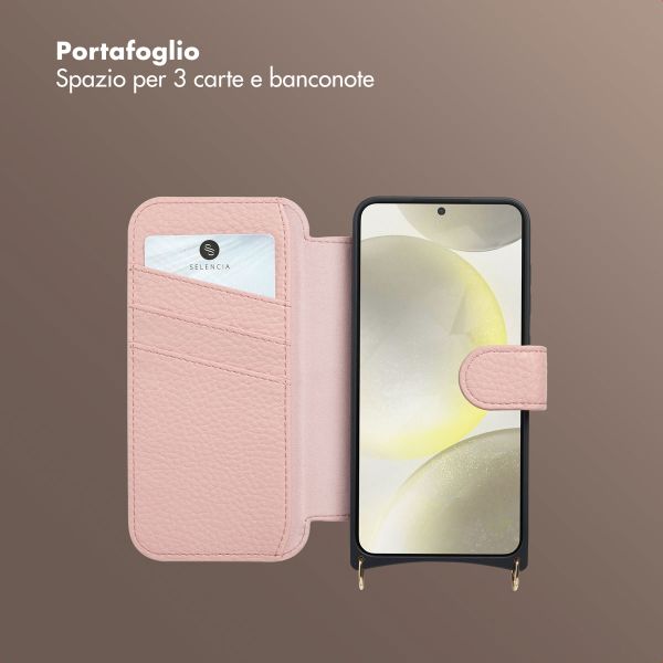 Selencia Cover Riva con MagSafe e cordino Samsung Galaxy S25 / S24 - Old Pink