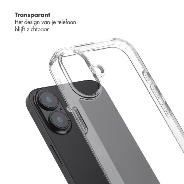 Selencia Cover trasparente con ganci + laccetto da polso Lova Apple iPhone 16 - Cotton Candy