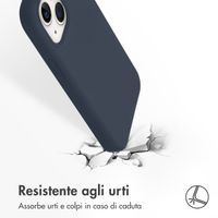 Accezz Cover in silicone liquido con MagSafe Apple iPhone 13 Mini - Blu scuro