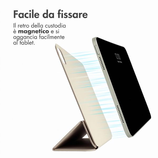 imoshion Custodia Magnetica a Libro Apple iPad 11 (2025) 11 pollici A16 / iPad 10 (2022) 10.9 pollici - Beige