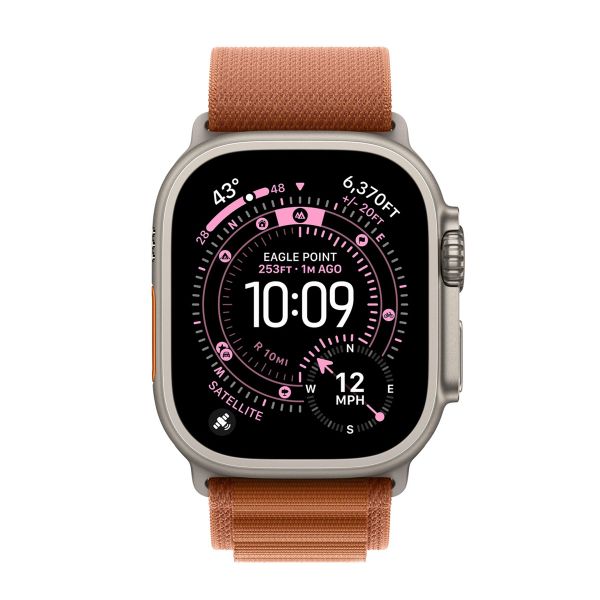 Apple Cinturino Alpine Loop Apple Watch | 44/45/46/49 mm - Taglia S - Terracotta / Black Titanium