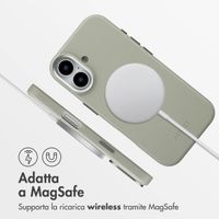 Accezz Cover in Pelle con MagSafe Apple iPhone 17 - Light Grey